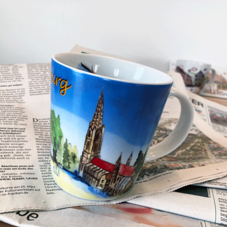 Tasse Traverso Aquarell Freiburg