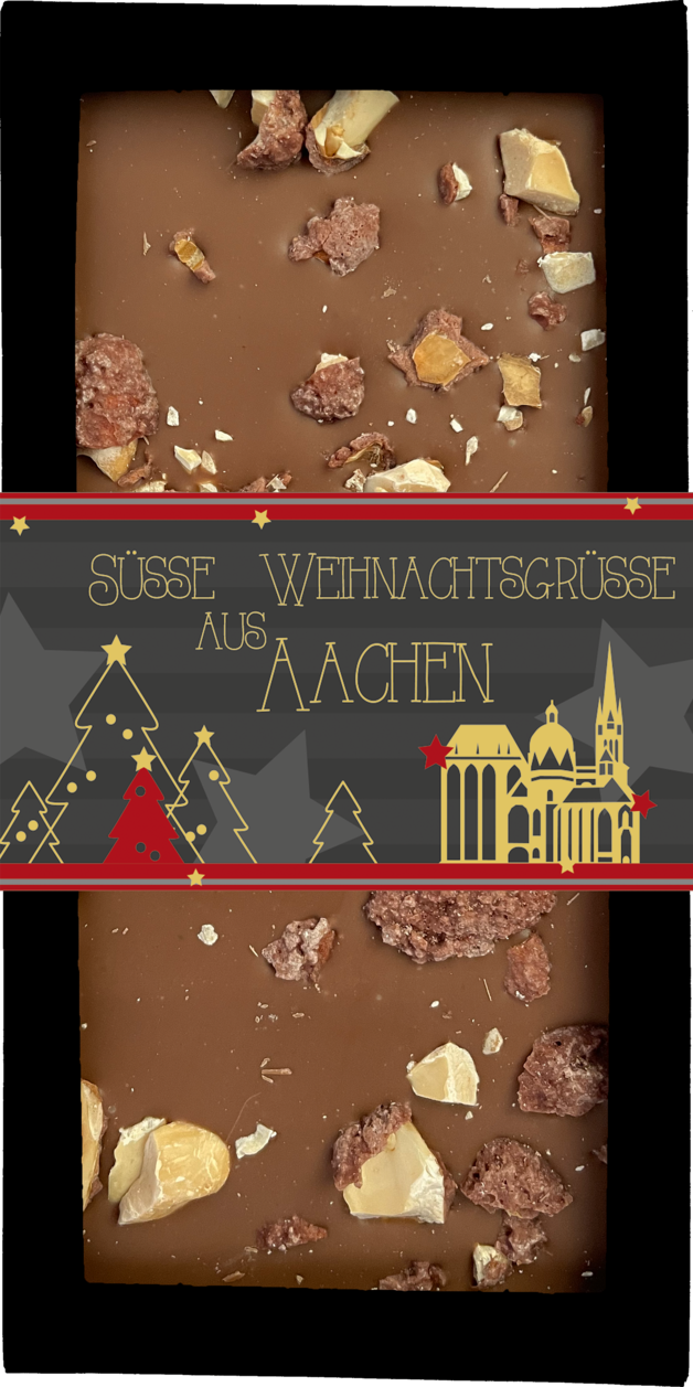 Weihnachtsschoki gebrannte Mandel