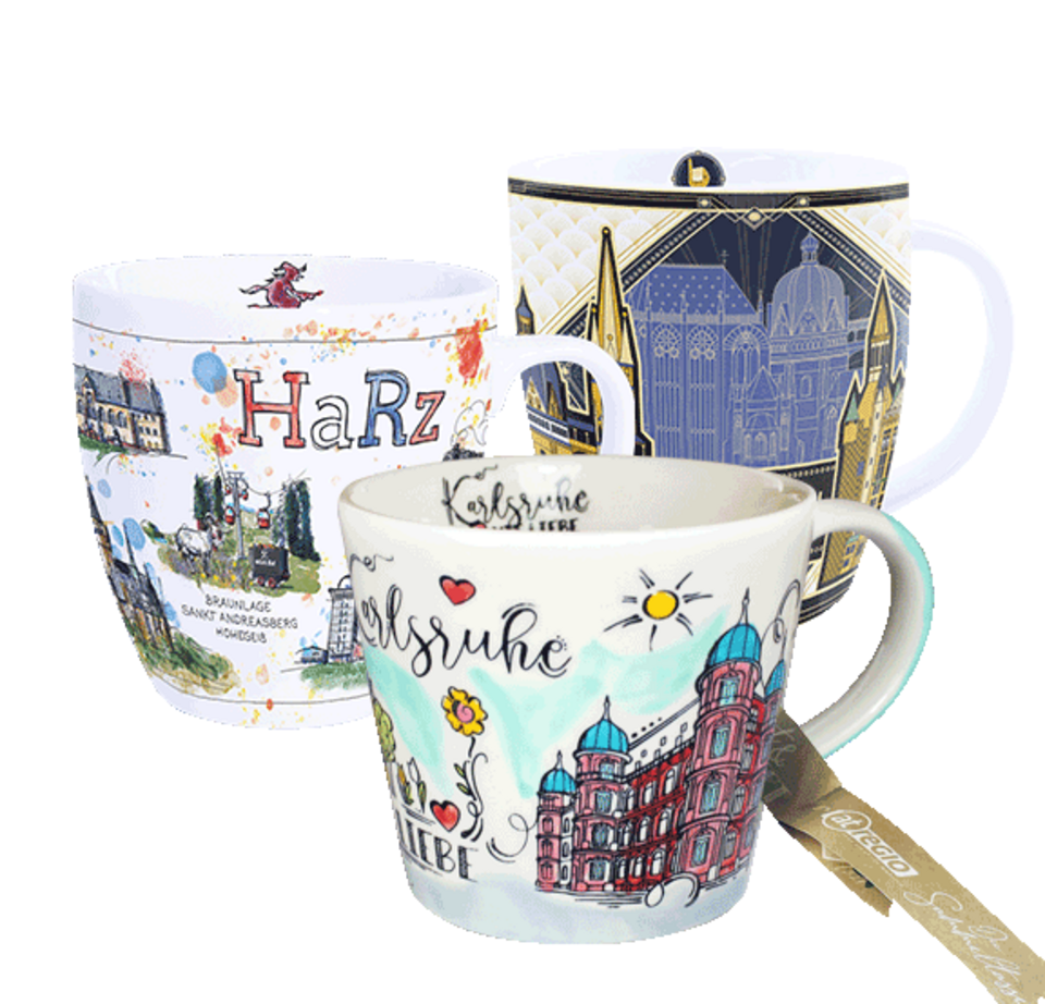 atregio Tasse - Geschenkartikel mit Stadt Motiv