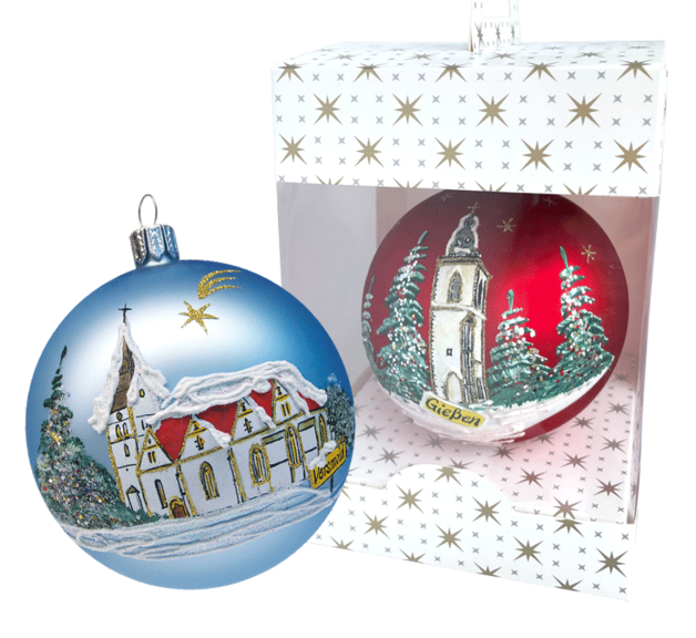 Weihnachtskugeln Illustration rot blau