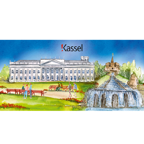 Stadt Kassel Aquarell